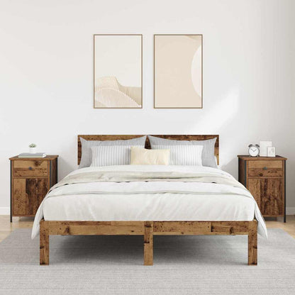 Noční Skříňka 2 Ks Staré Dřevo 40 X 42 X 60 Cm Kompozitní Dřevo