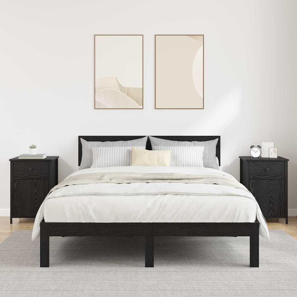 Noční Skříňka 2 Ks Černý Dub 40 X 42 X 60 Cm Kompozitní Dřevo