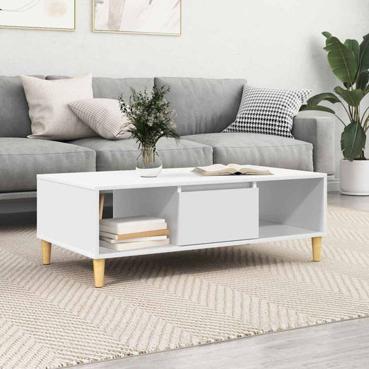 Konferenční Stolek Bílá 102 X 55 X 35 Cm Kompozitní Dřevo
