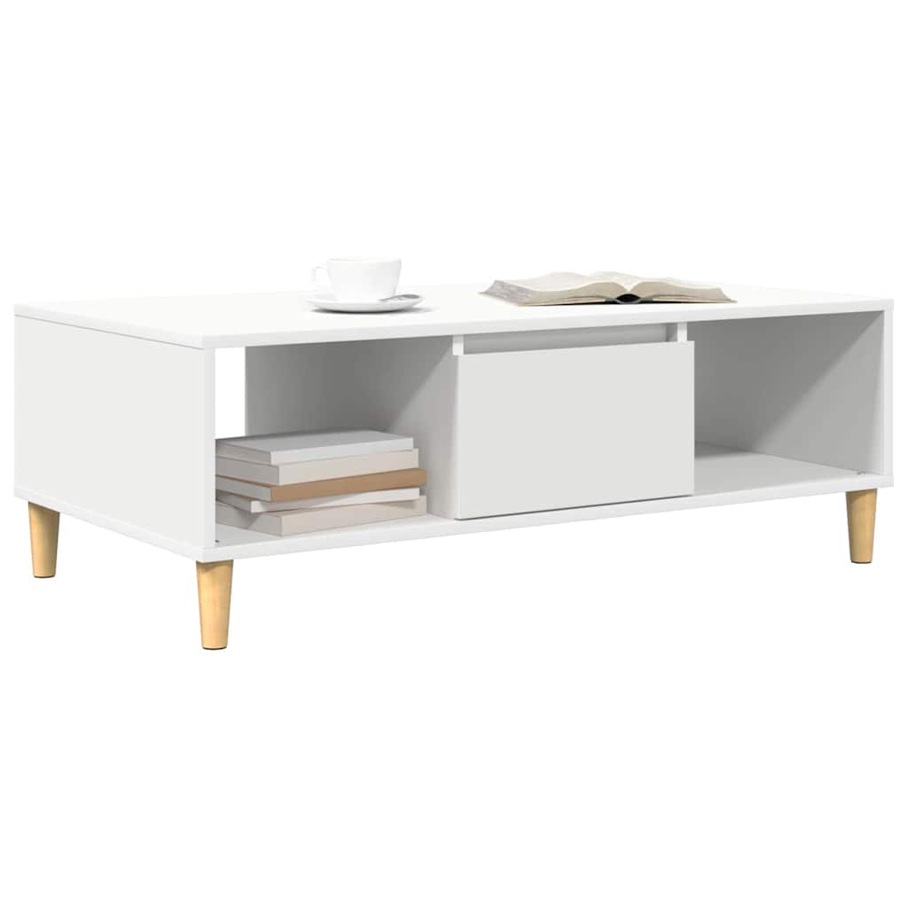 Konferenční Stolek Bílá 102 X 55 X 35 Cm Kompozitní Dřevo