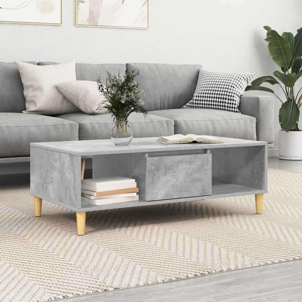 Konferenční Stolek Betonově Šedá 102 X 55 X 35 Cm