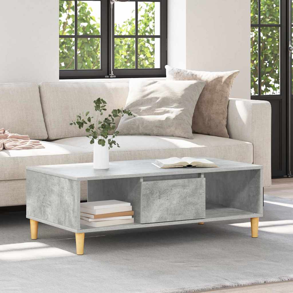Konferenční Stolek Betonově Šedá 102 X 55 X 35 Cm