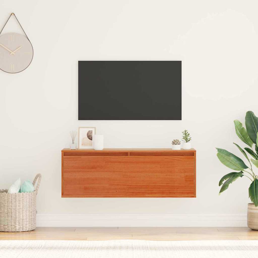 Nástěnná Skříňka S Policí Voskově Hnědá 100 X 30 X 35 Cm