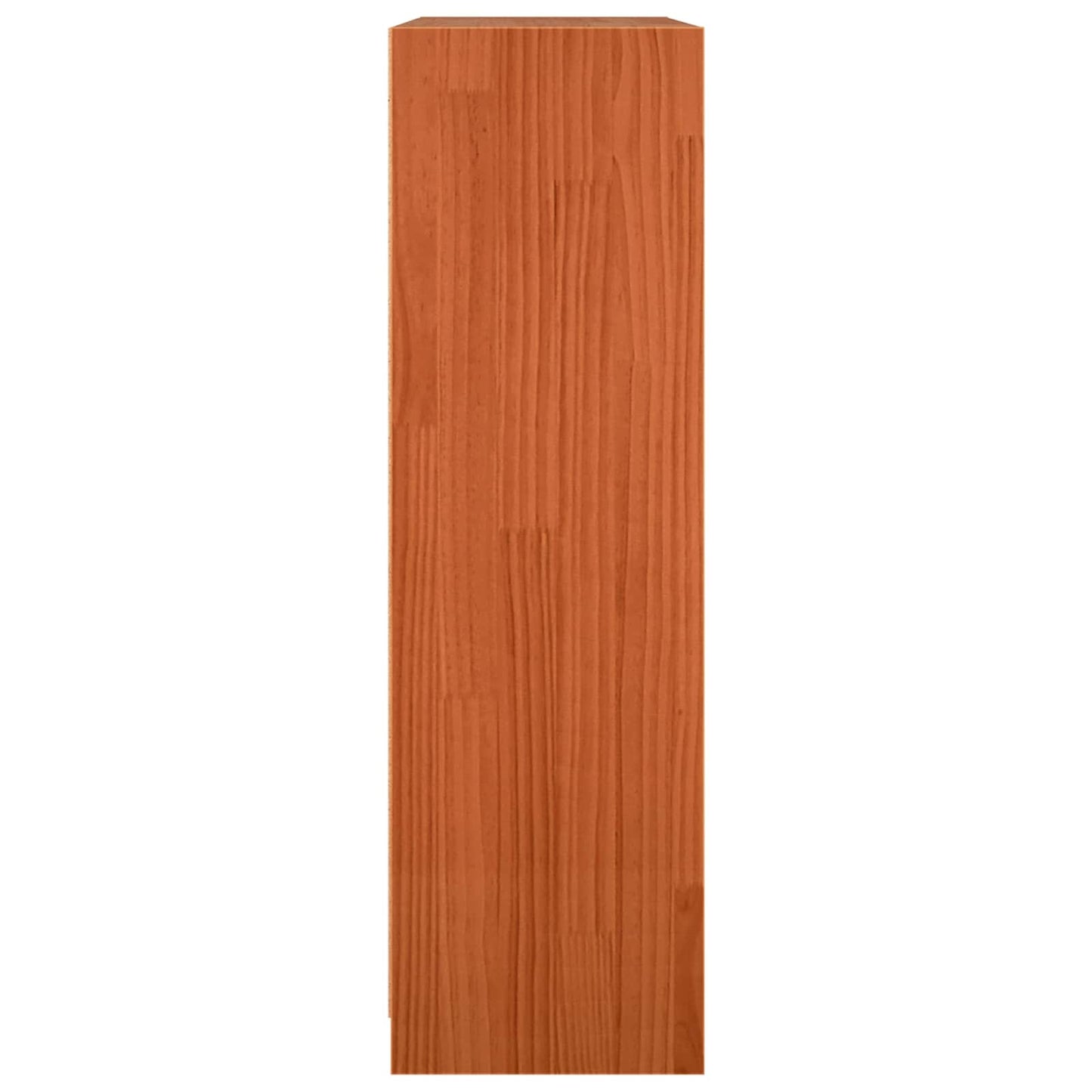 Knihovna Voskově Hnědá 104 X 33 X 110 Cm Masivní Borové Dřevo