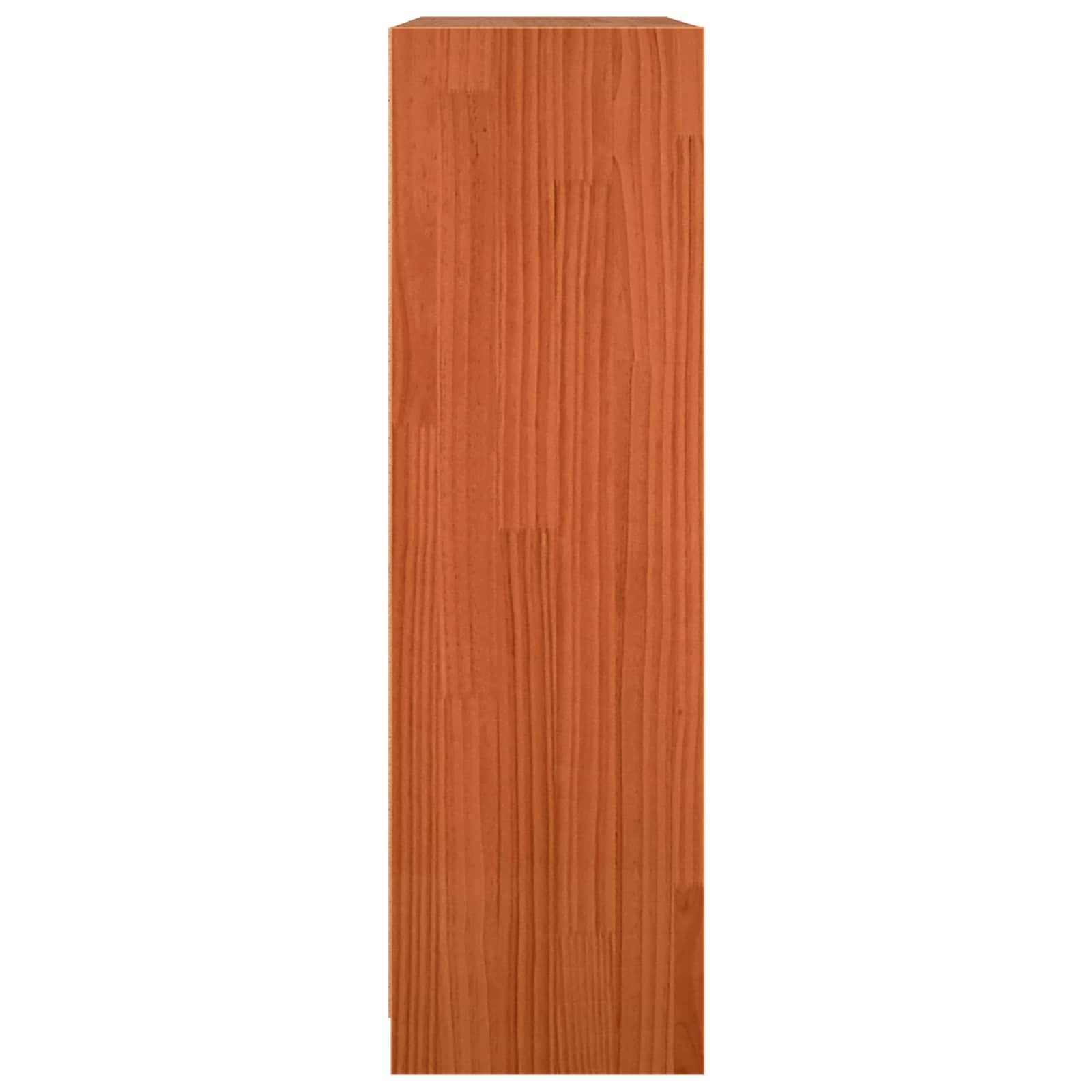 Knihovna Voskově Hnědá 104 X 33 X 110 Cm Masivní Borové Dřevo