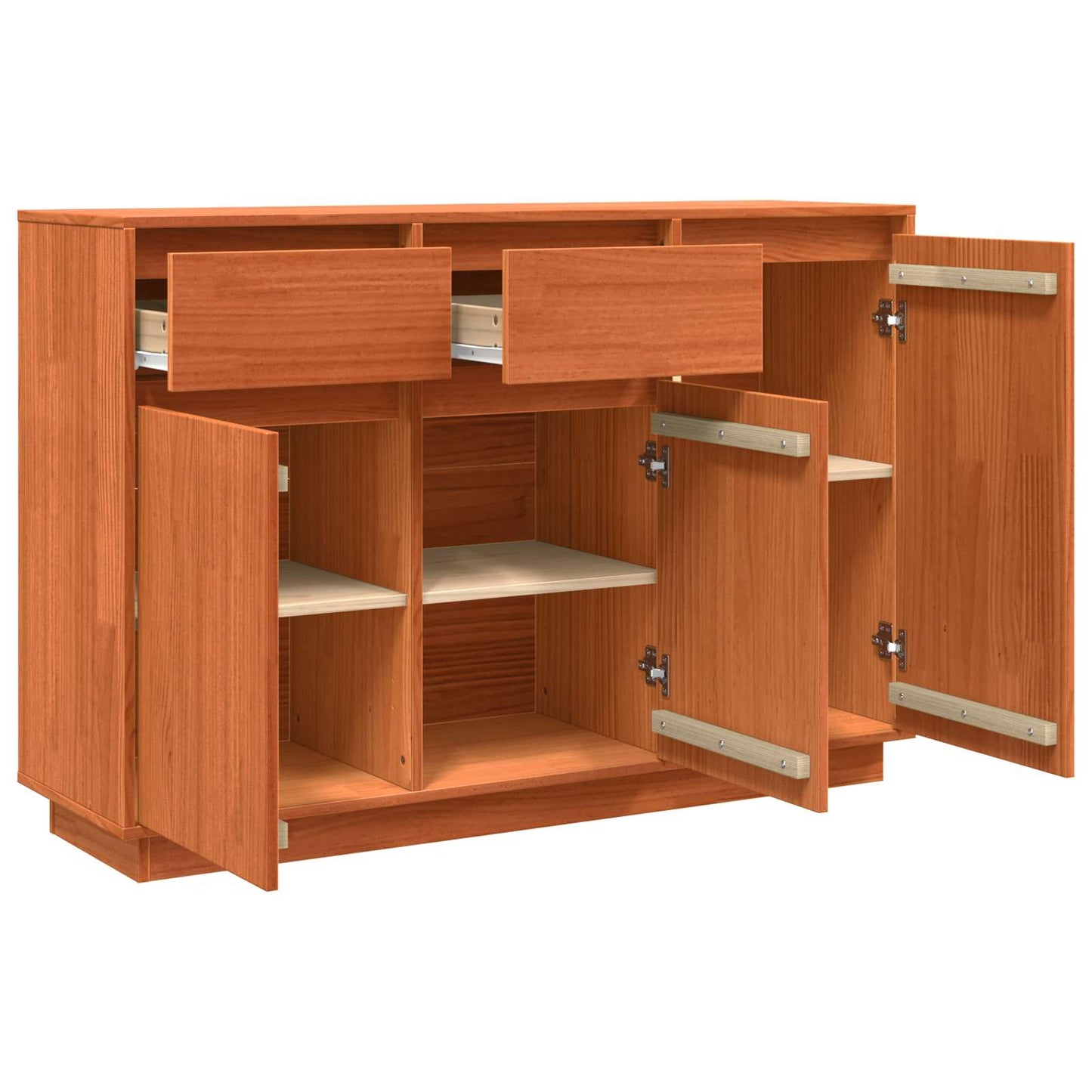 Servírovací Skříň Se Zásuvkou Voskově Hnědá 110 X 34 X 75 Cm