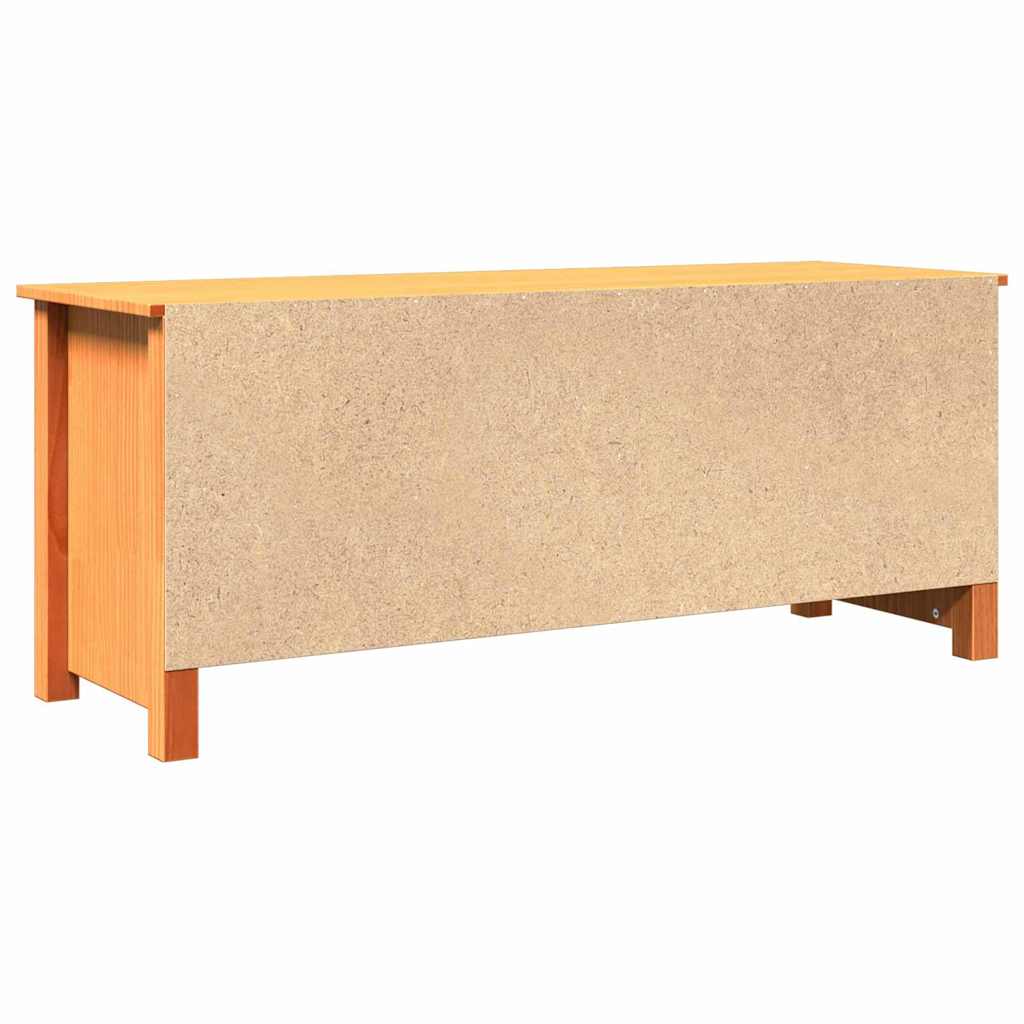 Úložná Lavice S Policí Voskově Hnědá 110 X 38 X 45,5 Cm