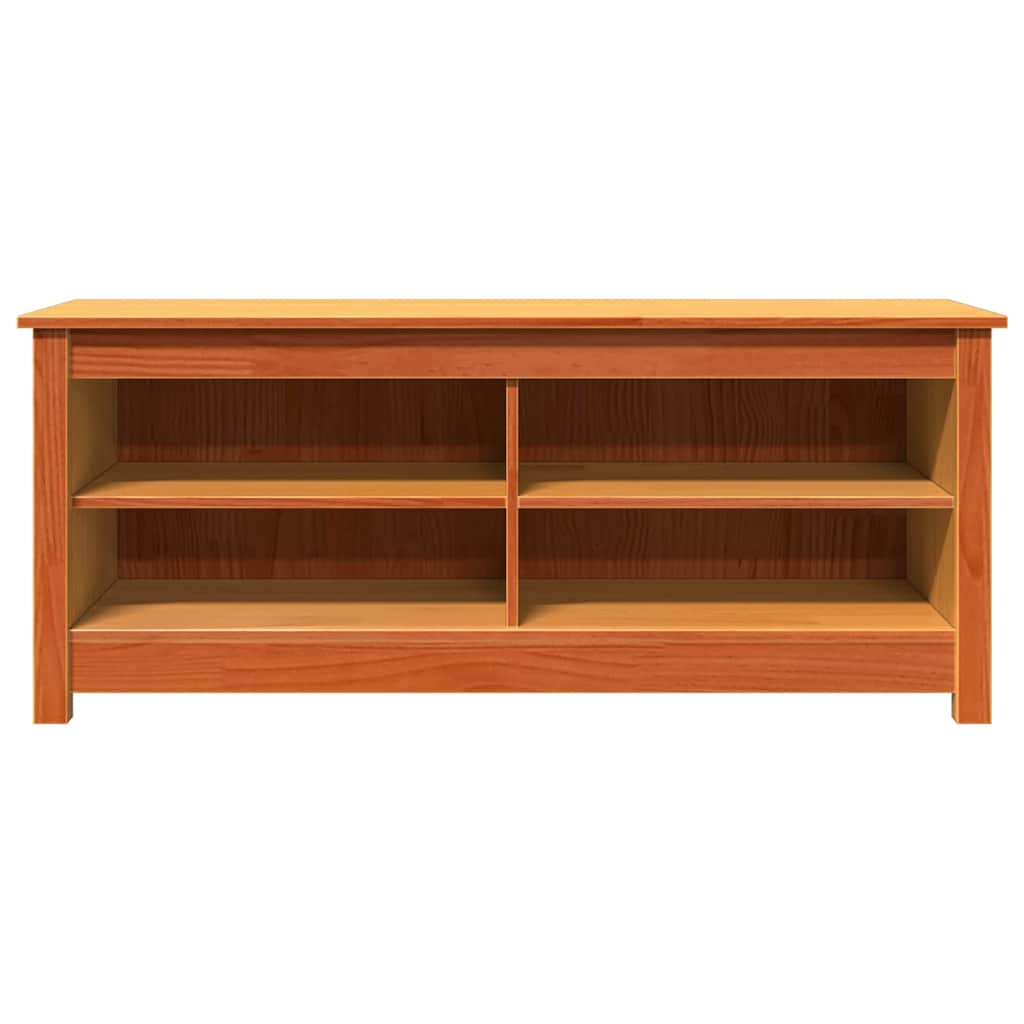 Úložná Lavice S Policí Voskově Hnědá 110 X 38 X 45,5 Cm