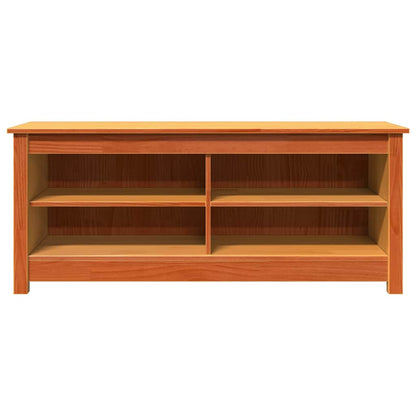 Úložná Lavice S Policí Voskově Hnědá 110 X 38 X 45,5 Cm