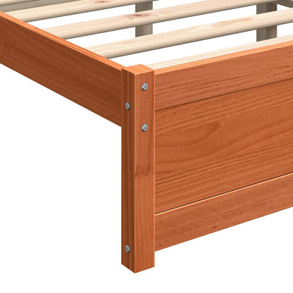Rám Postele S Čelo Voskově Hnědá 205,5 X 145,5 X 51 Cm