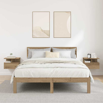 Závěsný Noční Stolek 2 Ks Artisanový Dub 40 X 31 X 28 Cm