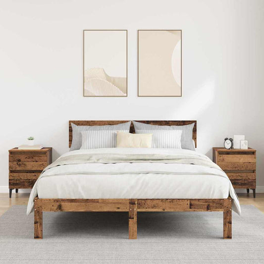 Noční Skříňka 2 Ks Staré Dřevo 40 X 35 X 50 Cm Kompozitní Dřevo