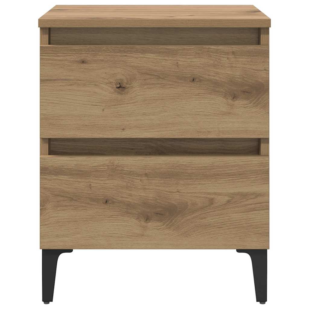 Noční Skříňka Artisanový Dub 40 X 35 X 50 Cm Kompozitní Dřevo