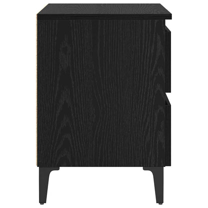 Noční Skříňka 2 Ks Černý Dub 40 X 35 X 50 Cm Kompozitní Dřevo