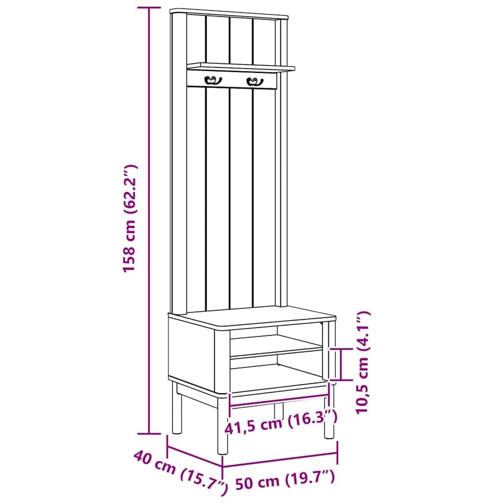Kabinet Na Chodbu Floro 50 X 40 X 158 Cm