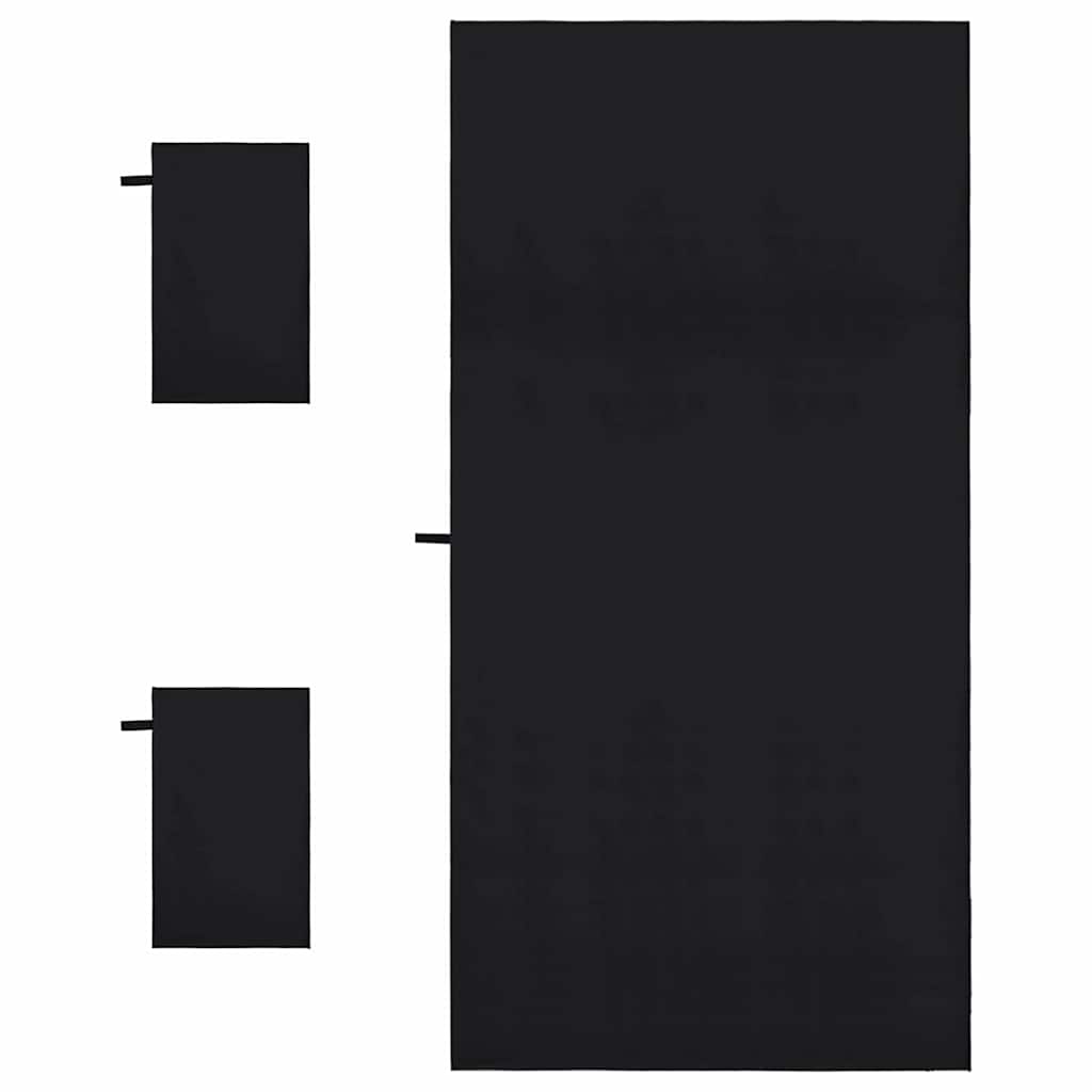 Sada Sportovních Ručníků 3 Ks 210 X 100 Cm