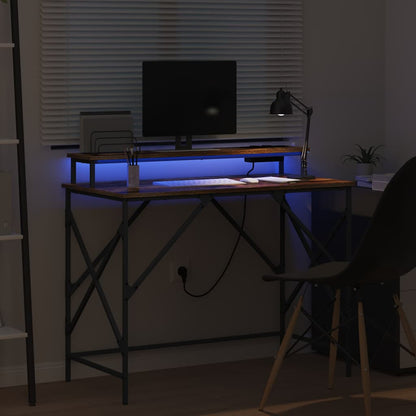 Stůl Kouřový Dub Kompozitní Dřevo 100 X 50 X 86,5 Cm