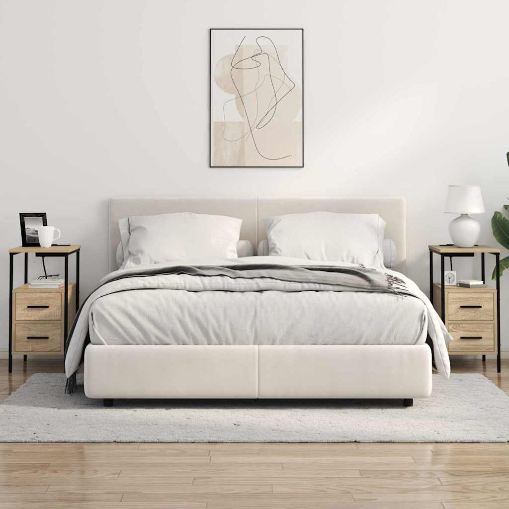 Noční Skříňka 2 Ks Sonoma Dub 30 X 48 X 61 Cm Kompozitní Dřevo