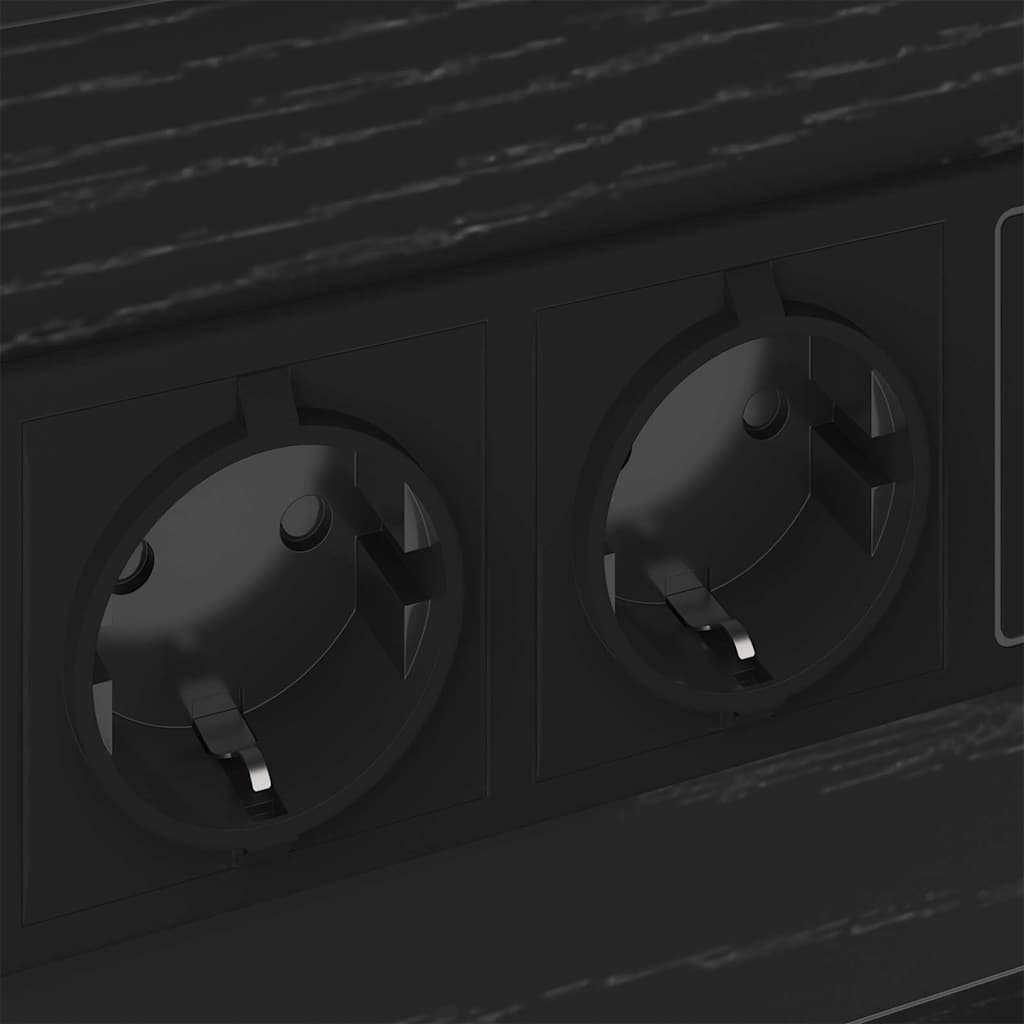 Noční Skříňka 2 Ks Černý Dub 40 X 31 X 60 Cm Kompozitní Dřevo