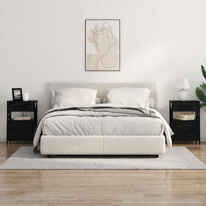 Noční Skříňka 2 Ks Černý Dub 40 X 31 X 60 Cm Kompozitní Dřevo