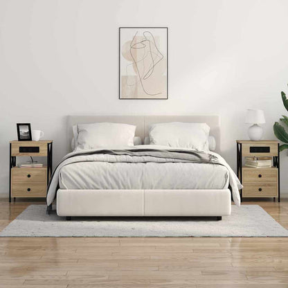 Noční Skříňka 2 Ks Sonoma Dub 40 X 31 X 60 Cm Kompozitní Dřevo