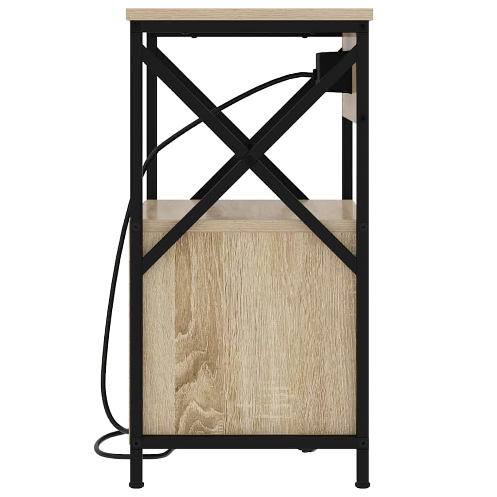 Noční Skříňka 2 Ks Sonoma Dub 40 X 31 X 60 Cm Kompozitní Dřevo