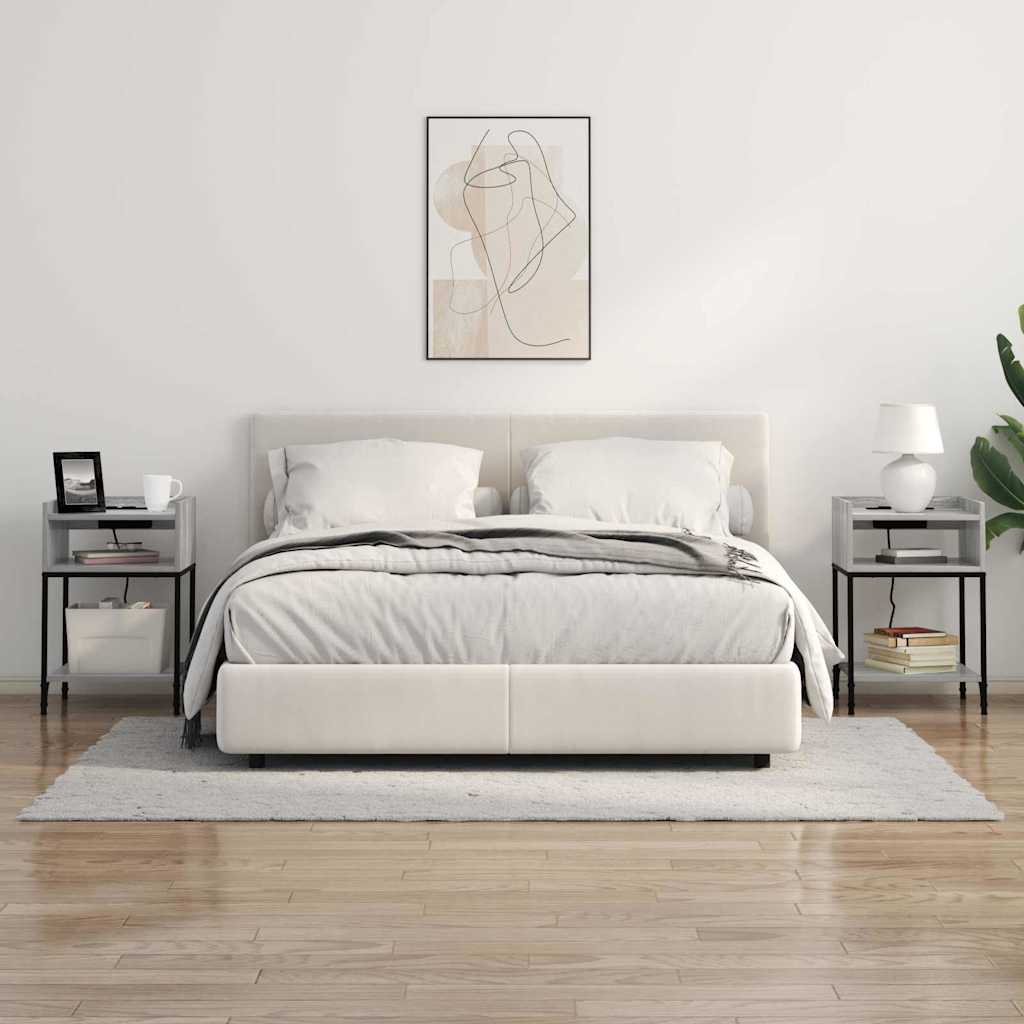Noční Skříňka 2 Ks Šedá Sonoma 40 X 40 X 61 Cm Kompozitní Dřevo