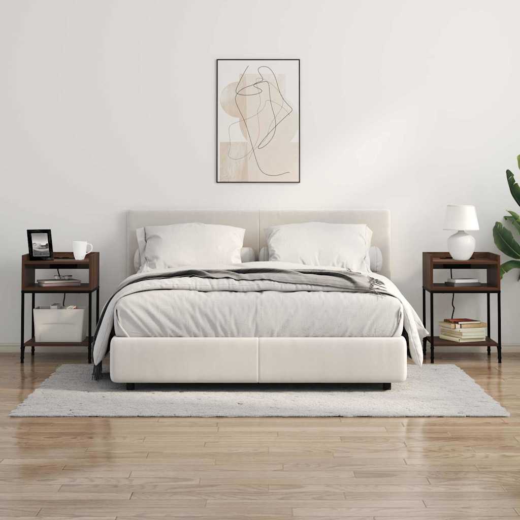 Noční Skříňka Hnědý Dub 40 X 40 X 61 Cm Kompozitní Dřevo
