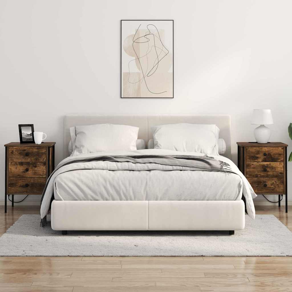 Noční Skříňka Kouřový Dub 42 X 41 X 61 Cm Kompozitní Dřevo