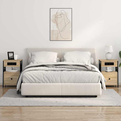 Noční Skříňka 2 Ks Sonoma Dub 40 X 31 X 60 Cm Kompozitní Dřevo