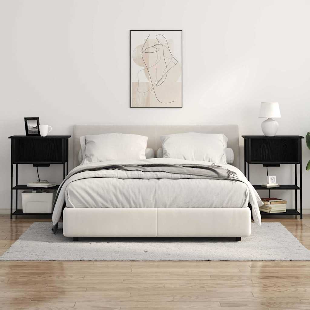 Noční Skříňka Černý Dub 55 X 31 X 76 Cm Kompozitní Dřevo