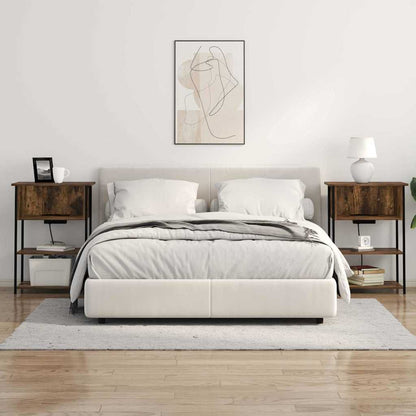 Noční Skříňka Kouřový Dub 55 X 31 X 76 Cm Kompozitní Dřevo