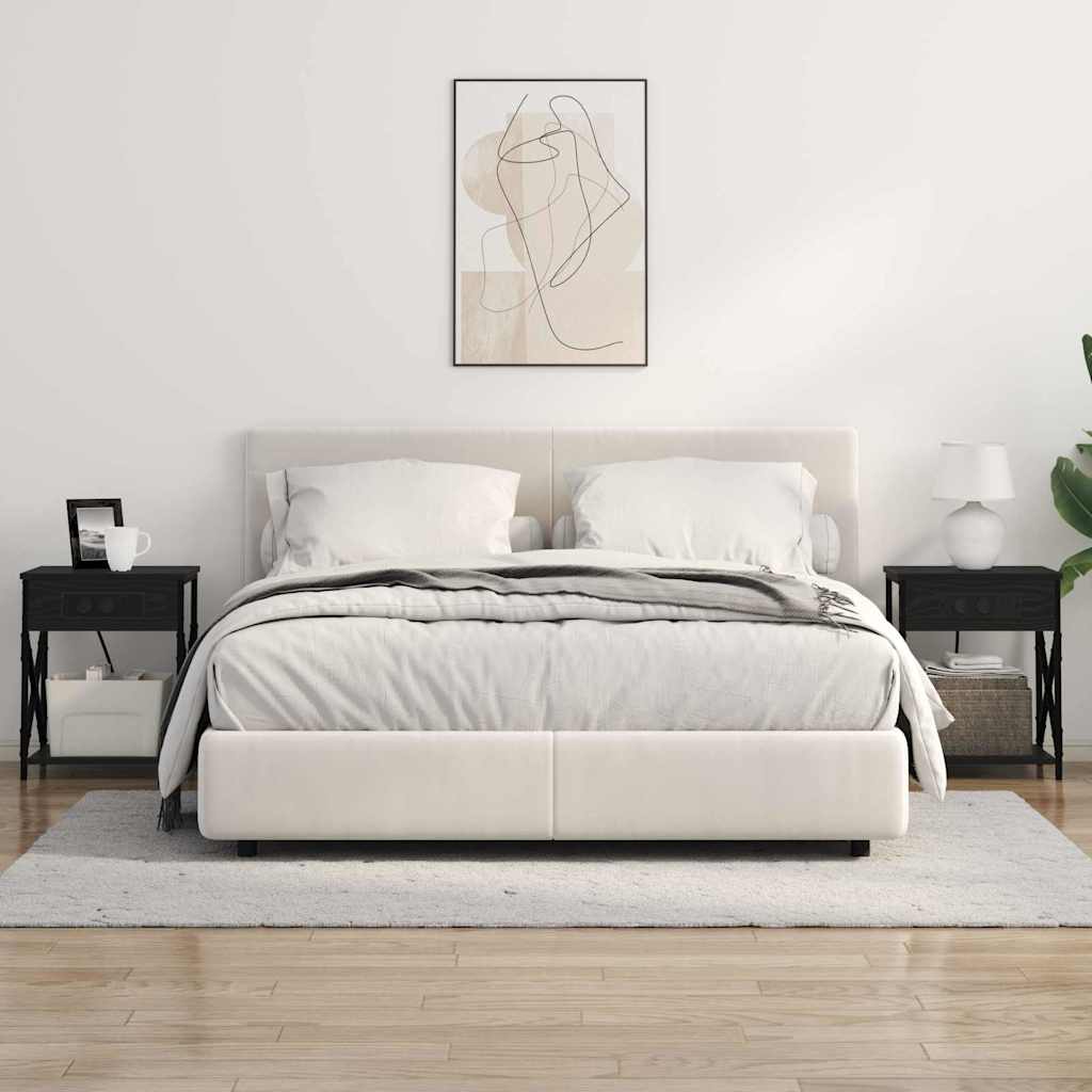 Noční Skříňka Černý Dub 41 X 31 X 51 Cm Kompozitní Dřevo