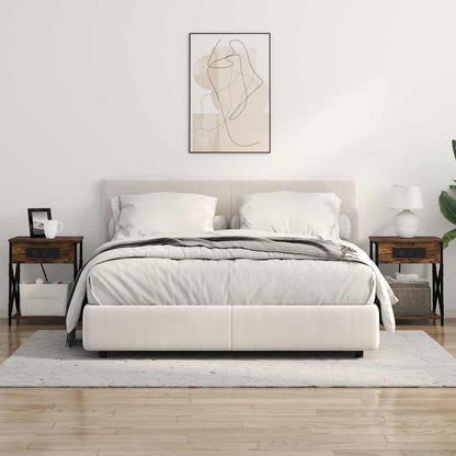 Noční Skříňka 2 Ks Kouřový Dub 41 X 31 X 51 Cm Kompozitní Dřevo
