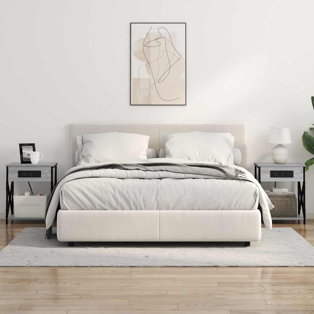 Noční Skříňka 2 Ks Šedá Sonoma 41 X 31 X 51 Cm Kompozitní Dřevo