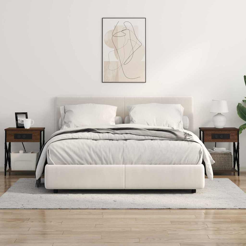 Noční Skříňka Hnědý Dub 41 X 31 X 51 Cm Kompozitní Dřevo