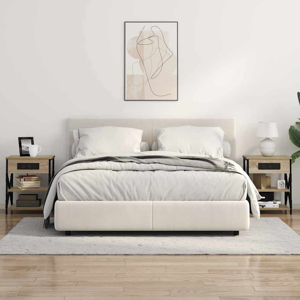 Noční Skříňka 2 Ks Sonoma Dub 41 X 31 X 51 Cm Kompozitní Dřevo