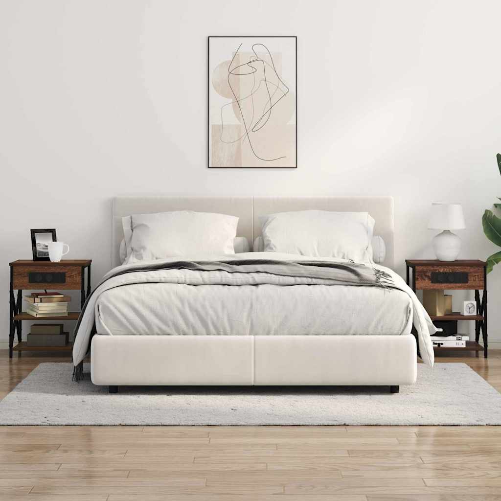 Noční Skříňka 2 Ks Hnědý Dub 41 X 31 X 51 Cm Kompozitní Dřevo