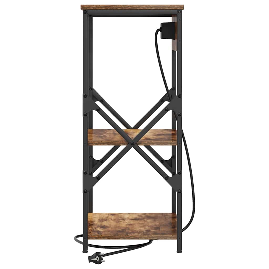 Noční Skříňka 2 Ks Kouřový Dub 41 X 31 X 76 Cm Kompozitní Dřevo
