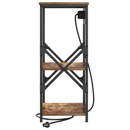 Noční Skříňka 2 Ks Kouřový Dub 41 X 31 X 76 Cm Kompozitní Dřevo