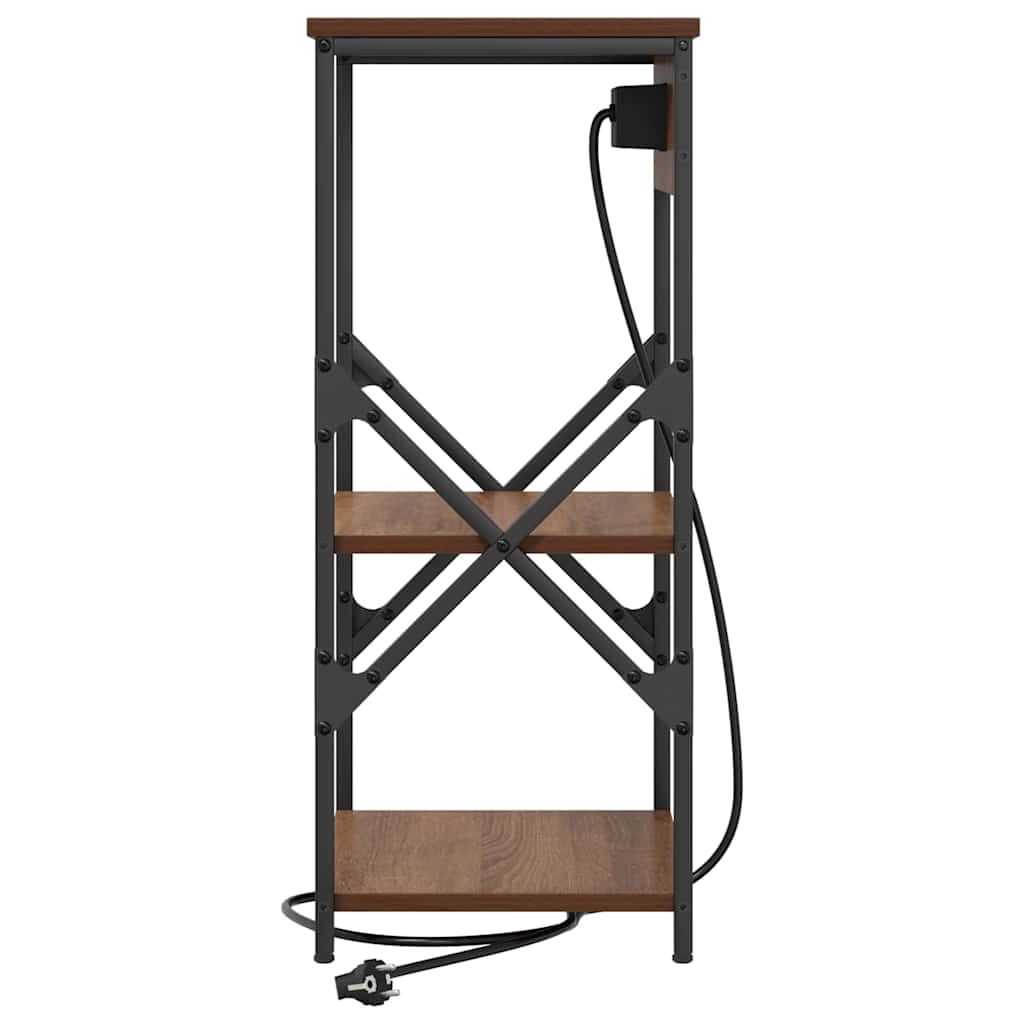 Noční Skříňka 2 Ks Hnědý Dub 41 X 31 X 76 Cm Kompozitní Dřevo