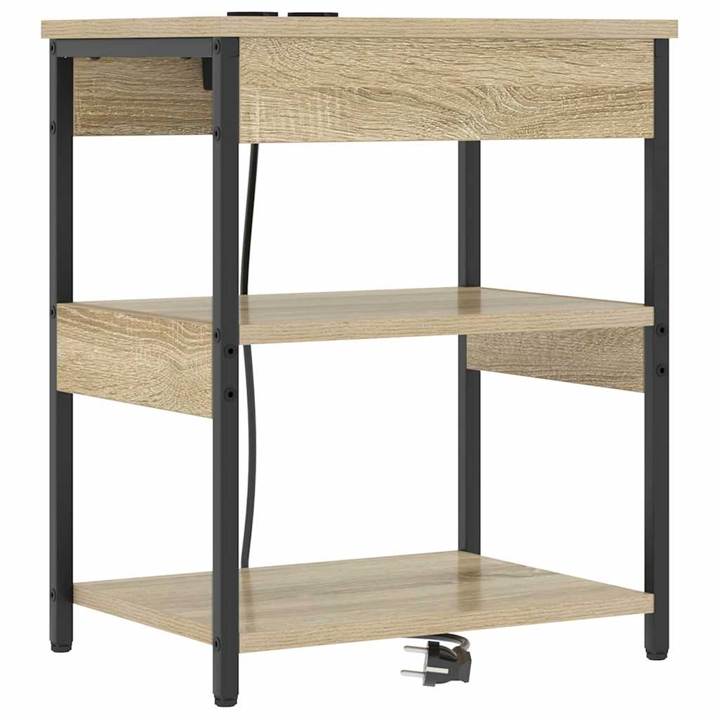 Noční Skříňka 2 Ks Sonoma Dub 41 X 31 X 51 Cm Kompozitní Dřevo