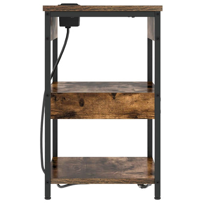Noční Skříňka Kouřový Dub 41 X 31 X 51 Cm Kompozitní Dřevo