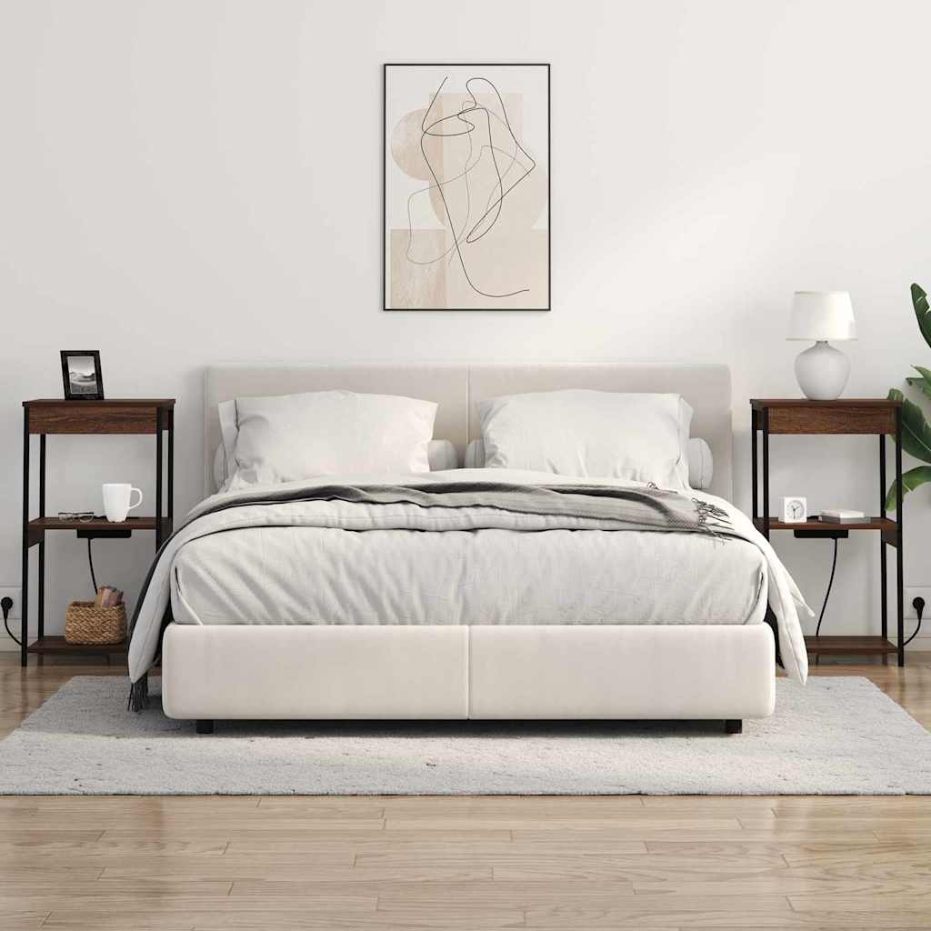 Noční Skříňka Hnědý Dub 41 X 31 X 76 Cm Kompozitní Dřevo