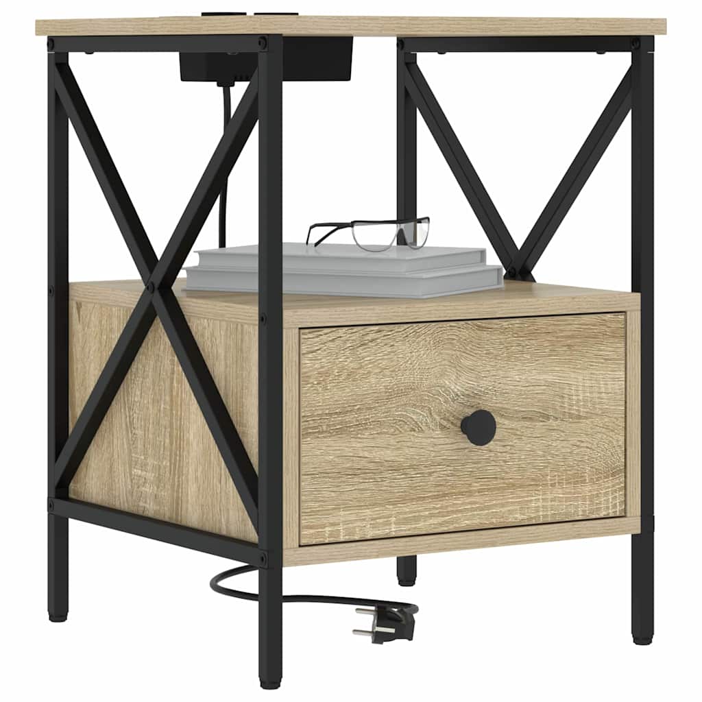 Noční Skříňka Sonoma Dub 41,5 X 40,5 X 55 Cm Kompozitní Dřevo