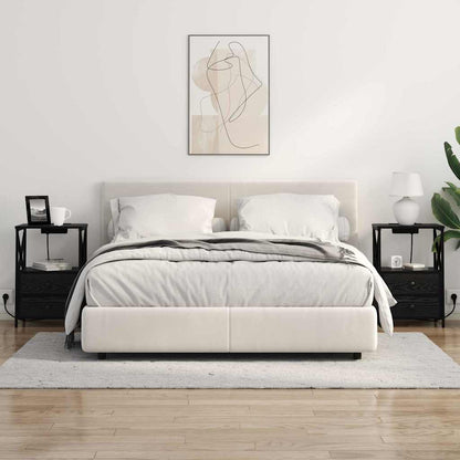 Noční Skříňka 2 Ks Černý Dub 40 X 31 X 60 Cm Kompozitní Dřevo