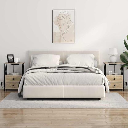 Noční Skříňka 2 Ks Sonoma Dub 40 X 31 X 60 Cm Kompozitní Dřevo