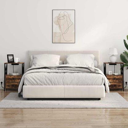 Noční Skříňka Kouřový Dub 40 X 31 X 60 Cm Kompozitní Dřevo