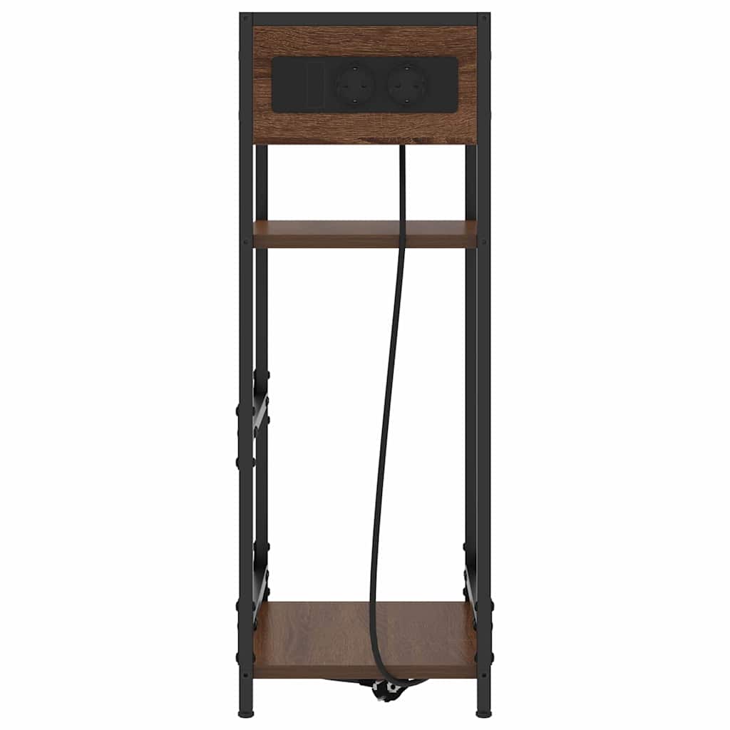 Noční Skříňka Hnědý Dub 40 X 27 X 76 Cm Kompozitní Dřevo