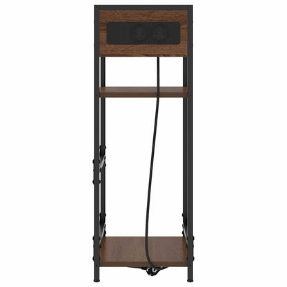 Noční Skříňka Hnědý Dub 40 X 27 X 76 Cm Kompozitní Dřevo